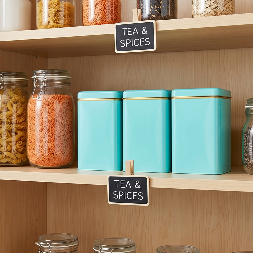 HAY Tin Airtight Storage Canister | Blue Green Rose Gold Silver | Steel