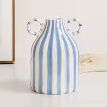 Ceramic Vase Blue — architectural silhouette, matte ceramic | HAY