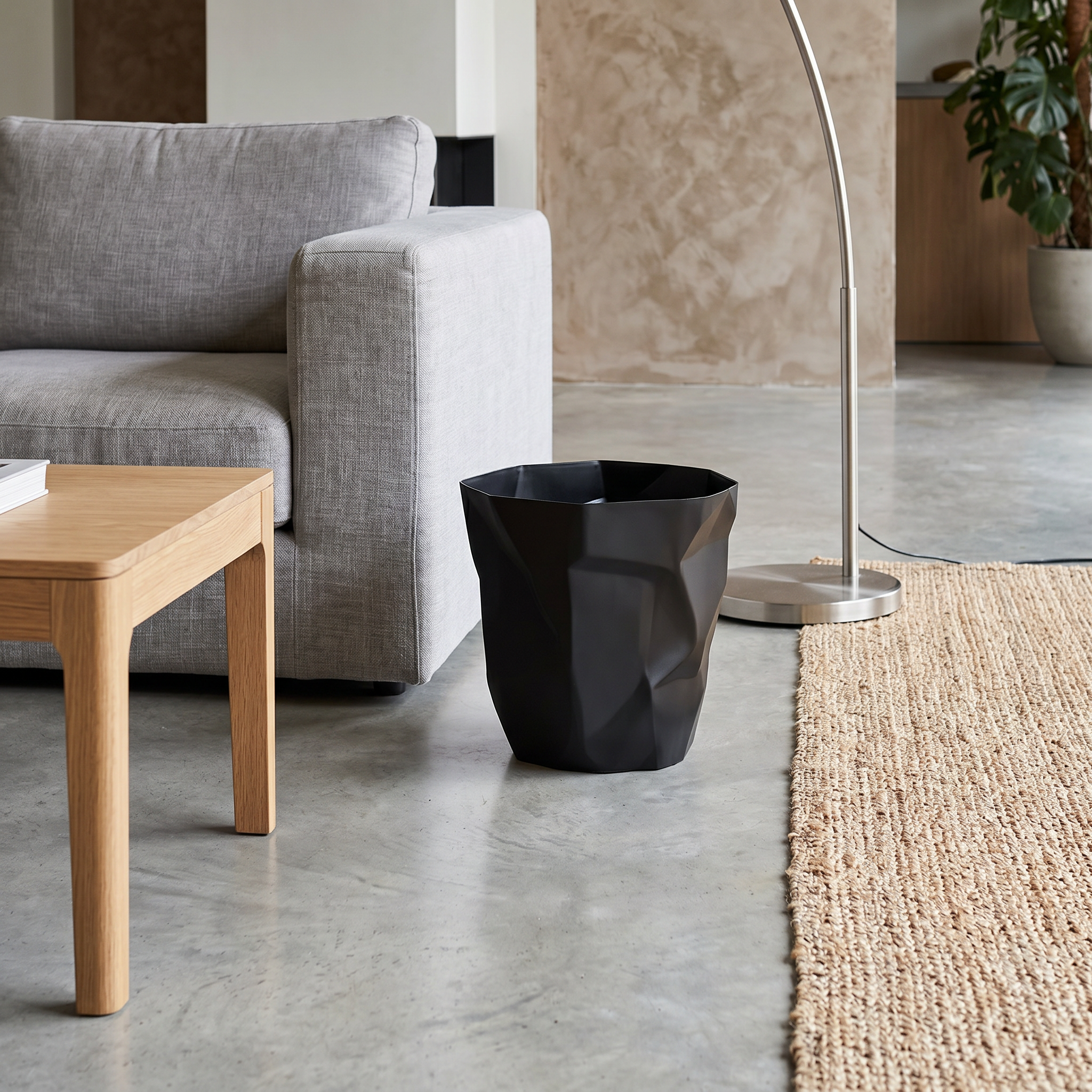 Paper Bin in living room — slanted design, 4 colours | HAY