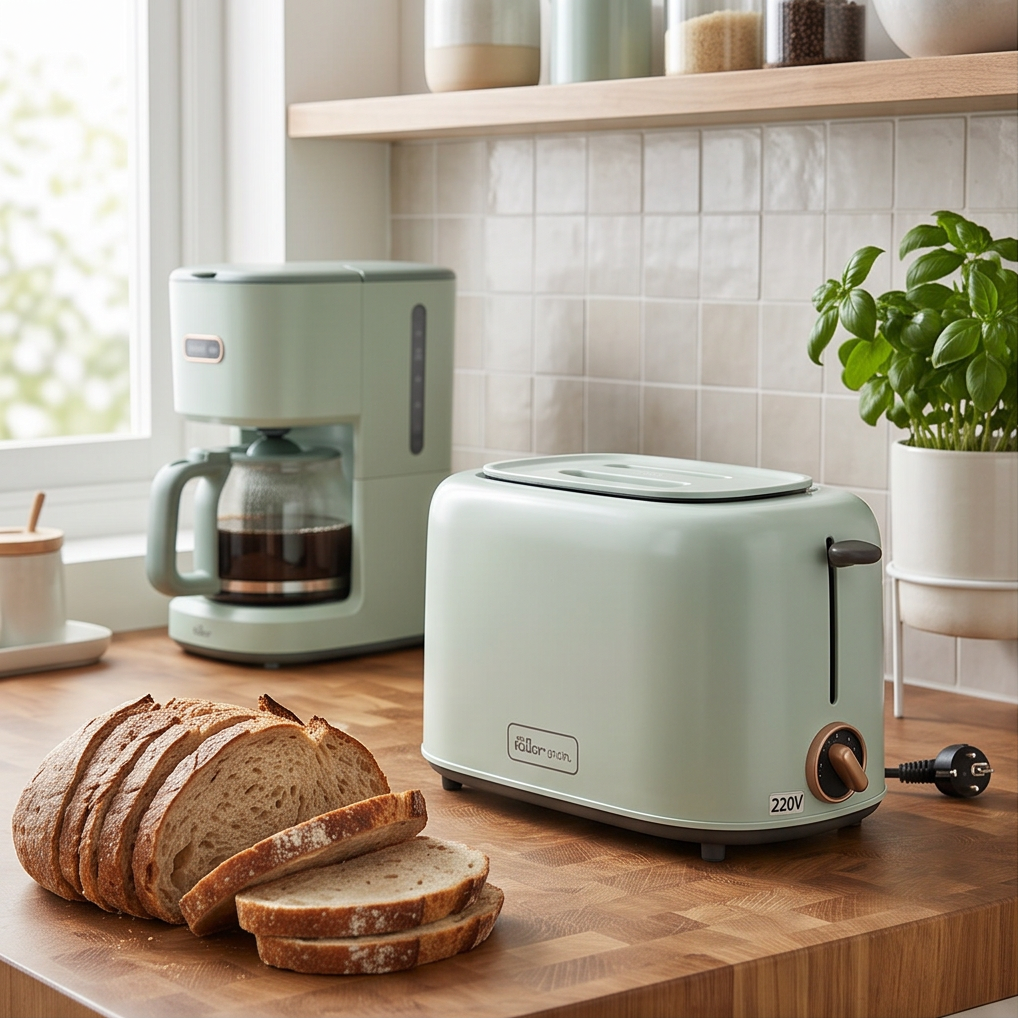 HAY Sowden Toaster Green | 2-Slice Wide Slots | UK Plug | Designer George Sowden