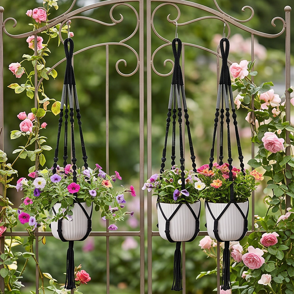 Phanta Plant Hanger — modern macramé, fits 15cm pots | HAY