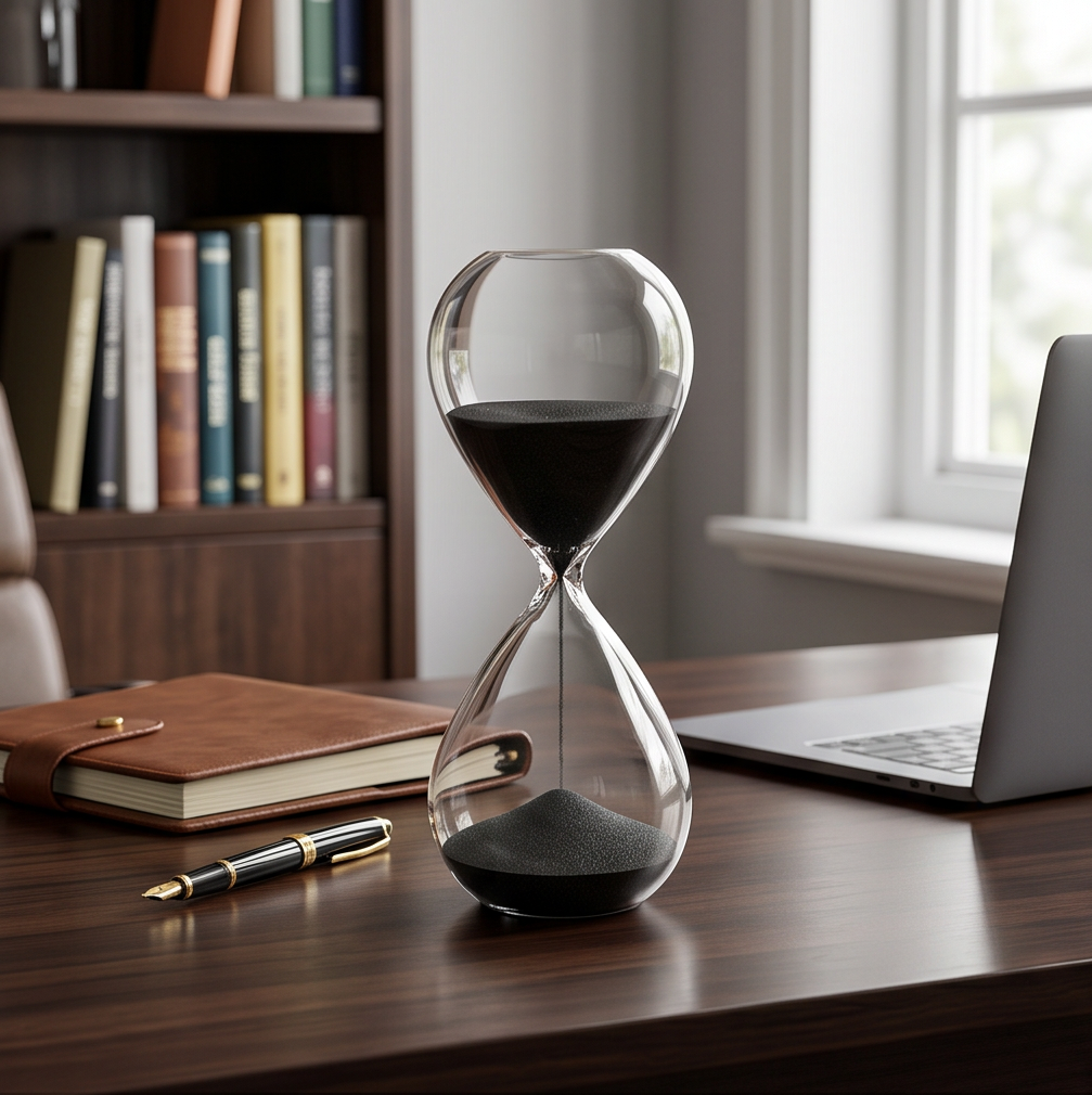 Time Hourglass Pink — tinted borosilicate glass, 15cm | HAY