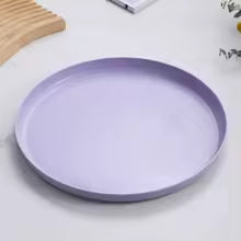 HAY Nordic Lunch Plate 24cm | Enamel Steel | Cream Yellow Lilac Blue | Set of 4