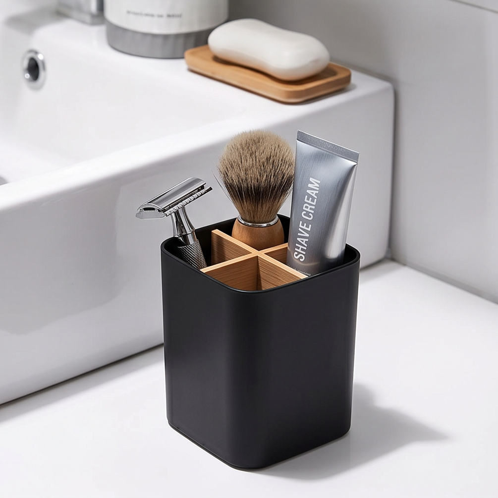 HAY Bathroom Organiser | Toothbrush & Accessory Holder | Black or White