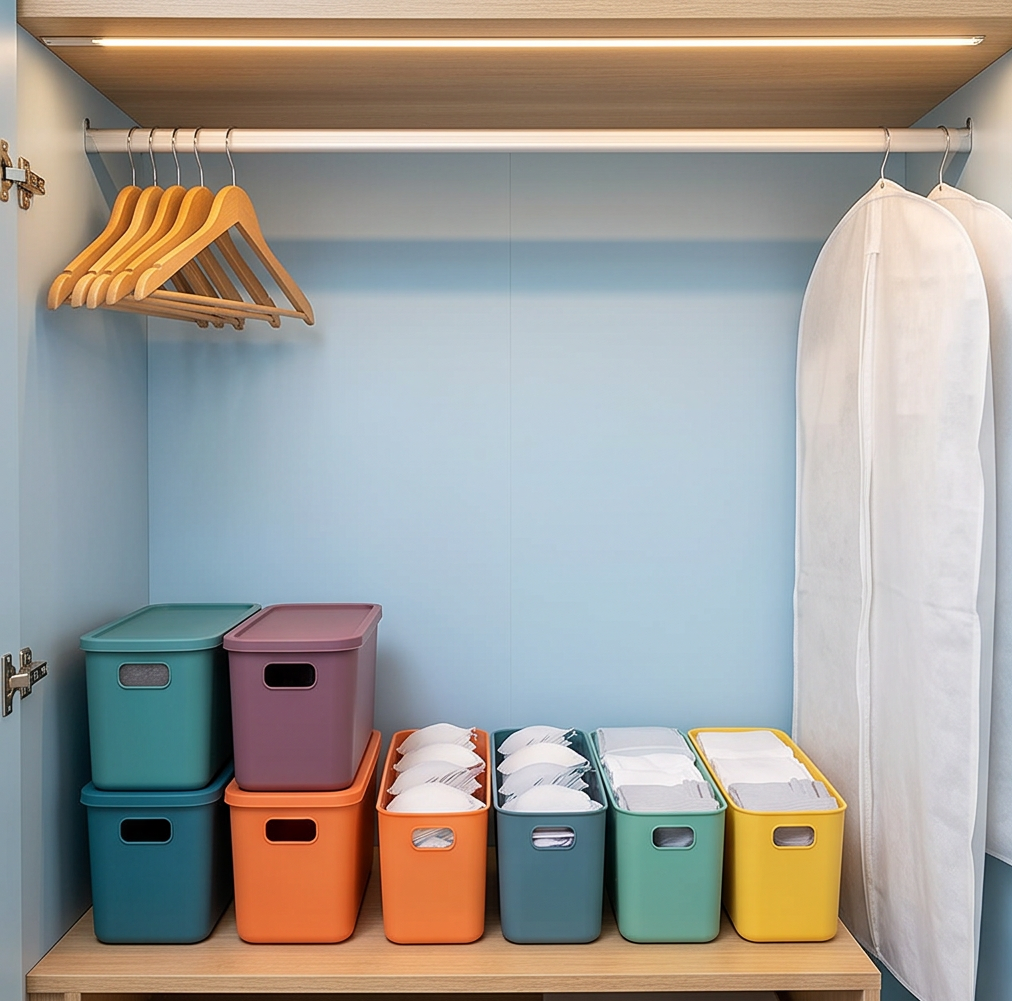 HAY Colour Crate Stackable Storage Box | White Blue Yellow Purple | 18L