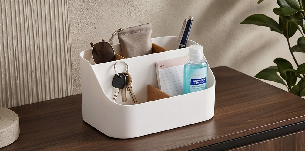 HAY Tool Box Desk Organiser | Multi-Compartment | White | Pens & Stationery