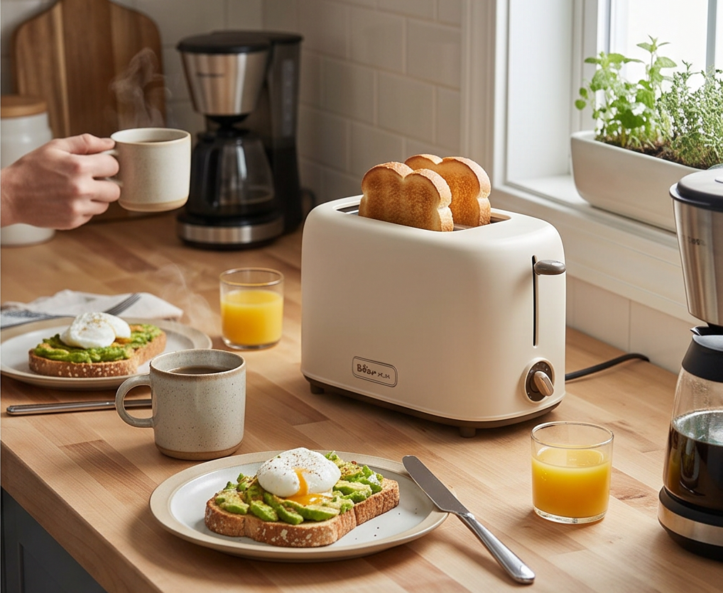 Sowden Toaster Yellow — soft-touch matte finish, wide slots